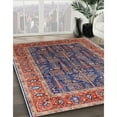 thumbnail image 3 of Ahgly Company Machine Washable Indoor Round Industrial Modern Dark Raspberry Purple Area Rugs, 5' Round, 3 of 7