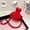 Red, variant on QuanTara Cute Plush Rabbit Crossbody Bag 4.72x3.94x1.38in - Fashion Coin Purse for Baby Girl Toddler, Easter Egg Shape Princess Accessory, Adjustable Strap, Kids Gift & Party Outfit