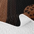 thumbnail image 5 of Manfei Minimalist Floral Stripes Quilt Full 3-Piece,Vintage Aesthetics Full Bedspread Sets,1 Coverlet and 2 Pillowcases, 5 of 7