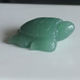 thumbnail image 3 of 2'' Hand Carved Gemstone Crystal sea Turtle Figurine Animal Carving Statue Home Decor (Natural Green Aventurine), 3 of 12