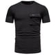 thumbnail image 2 of pstuiky Camisa de manga corta para hombre, Camisas de verano para hombre, de color liso, ajustadas, con bolsillos, de manga corta y cuello redondo camisetas de hombre xl, 2 of 9