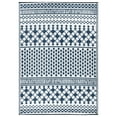 thumbnail image 2 of World Rug Gallery Contemporary Bohemian Geometric Reversible Recycled Plastic Outdoor Picnic Mat, Camping Rug, RV Rug - NAVY 3'3"x5', 2 of 9