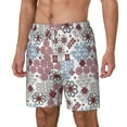 thumbnail image 2 of Balery Abstract Floral Mens Swim Trunks Swim Shorts for Men Quick Dry Inseam Beach Shorts with Compression Liner Pocket-Medium, 2 of 9