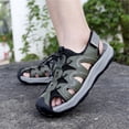 thumbnail image 4 of LASUDRAA Mens Lightweight Closed Toe Outdoor Sandals Comfort Athletic Hiking Beach Casual Sport Shoes, 4 of 7
