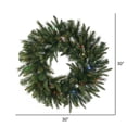 thumbnail image 3 of Vickerman 30" Cashmere Artificial Christmas Wreath, Multi-Colored Battery Operated LED Lights, 3 of 4