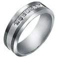 thumbnail image 3 of .20 Carat T.W. Diamond Tungsten Carbide Men's Wedding Band (HI-I2), 3 of 6