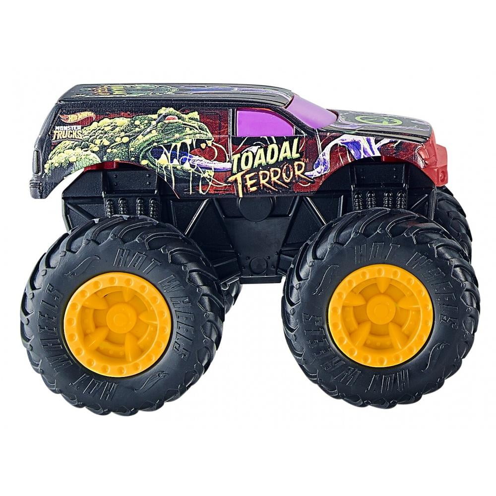 Hot Wheels Rev Tredz Monster Trucks Splatter Time vs Toadal Terror Set