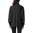 thumbnail image 3 of Suéter de cuello alto para mujer INSPIRE CHIC, parte superior para un guardarropa de invierno elegante, L negro, 3 of 6