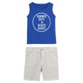 thumbnail image 2 of Conjunto de ropa de verano para niños pequeños y bebés perfke 2 uds 4T camiseta informal Tops y Pantalones cortos, 2 of 9