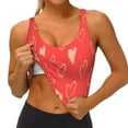 thumbnail image 3 of Gaeub Cute love heart Print Sports Bras for Women,Seamless Sports Bra - Wirefree, Full Support, with Removable Pads for Everyday Comfort-Small, 3 of 8