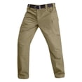 thumbnail image 1 of Puntoco Pantalones casuales largos para hombre Pantalones casuales de moda para hombre de color sólido con bolsillos y cremallera Pantalones largos, 1 of 5