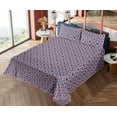 thumbnail image 4 of Ambesonne Psychedelic Fitted & Flat Sheet with Sham 3 Pcs Set, Trippy Blossoming Boho, Twin, Dark Lavender Hot Pink, 4 of 5