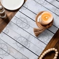 thumbnail image 3 of Nautical Anchor Table Runner 70 Inches, Coastal Ocean Sea Grey Wooden Grain Bed Runner Dresser Scarves Tabletop for Indoor Outdoor Parties/Ceremony/Banquet, 13" x 70", 3 of 9