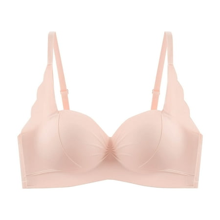 Yyeselk Seamless Bras for Women Push Up Soft Support Wireless Bras Lift Up No Underwire Bra Everyday Minimizer Bra Pink S