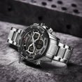 thumbnail image 3 of Mirar Reloj electrónico digital de cuarzo para hombre Modo de hora dual Fecha Semana Reloj despertador Retroiluminación 3ATM Impermeable Moda masculina Relojes deportivos Pulsera para la vi 1 1, 3 of 5