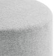 thumbnail image 4 of Callum Large 29" Round Woven Heathered Fabric Upholstered Ottoman, 4 of 7