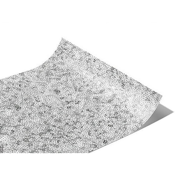 Rwraps Sequins Gemstone White Out Matte Vinyl Film Wrap 59in x 6in Vinyl Vehicle Car Film Sheet Roll