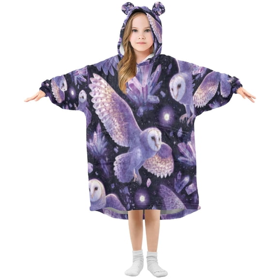 BZSMCE Wearable Blanket Hoodie Fashion Owl Magic Home Wear