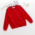 thumbnail image 4 of SYNPOS 1-7T Baby Girls Cotton Cardigan Long Sleeve Kid Button Sweater Girl Cardigans Uniform Sweater, 4 of 11