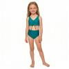 Bobifish Toddler Girls Swimsuit Simple Classic Two Piece Bikini Swimwear Basic Daily Wear Bathing Suit.Sized 2-3T
