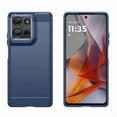 thumbnail image 2 of PANDACO Navy Brushed Metal Case for Motorola Moto G 2025, 2 of 5
