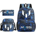 thumbnail image 1 of Football star Cristiano Ronaldo peripheral backpack set Messi backpack hot stamping printing three piece set, 1 of 5