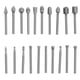 thumbnail image 4 of Juego de 20 limas rotativas de acero de alta velocidad para carpintería y tareas de pulido de bricolaje, 4 of 8