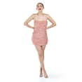 thumbnail image 1 of Vestido con textura de plumas Roman Fashion/Juvenil, 083 (Palo de rosa) rosa G, 1 of 6