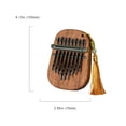 thumbnail image 4 of Mini Kalimba Kalimba compacto de 8 teclas con martillo de afinación, mini piano de pulgar, regalos para amantes de la música, 4 of 6