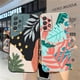 thumbnail image 2 of Funda para Samsung Galaxy A91 A73 A72 A71 A52 A51 A33 A31 A02S AO3S 4G 5G Color líquido funda de silicona plantas hoja arte, 2 of 5