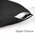 thumbnail image 4 of Unique Bargains 2 Pack Silky Satin Body Pillow Cases Black 21" x 48", 4 of 7