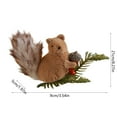 thumbnail image 4 of Cheapark Plush Squirrel Hanging Ornaments - Pinecone Branch Design For Christmas Tree & Desktop, Home Holiday Decor, 4 of 6