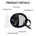 thumbnail image 4 of Taurus Constellation 2pcs PU Leather Round Bag Tags Suitcase Handbag Tags with Privacy Cover and Name ID Tag for Travel Luggage, Handbags, Backpacks, School Bags, 4 of 6