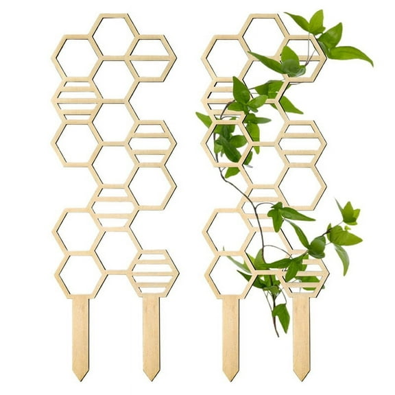 Pothos Plant Climber Support,Wooden Honeycomb Indoor Plant Trellis 16 Inch - UVResista y22726