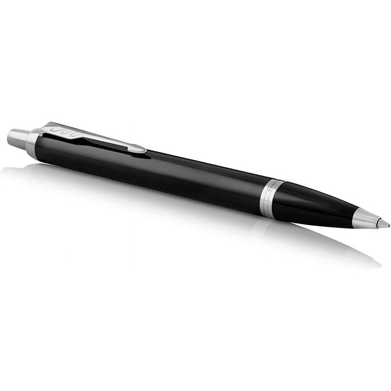 Parker Im Ballpoint Pen, Medium Point Black/Chrome Barrel, Blue Ink