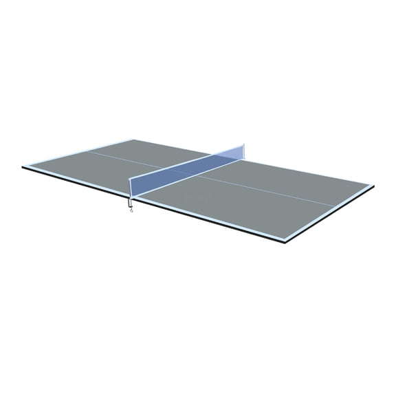 JERFIT 6x3 FT Foldable Portable Ping Pong Table Top, Grey MDF Conversion Top for Indoor & Outdoor Tennis Play, Includes Net & Posts