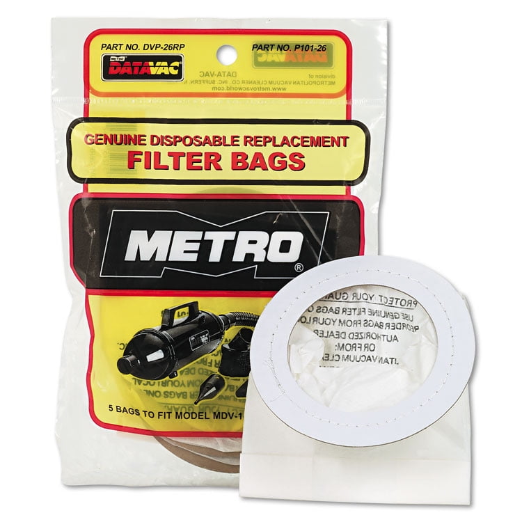 Disposable 2-Ply Metrovac 120-024989 Vacuum Bag 13.00Lx1.00Hx6.00W In. 