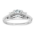 thumbnail image 6 of FJC Finejewelers 14 kt White Gold 1.50 ct. Three Stone with Sides D E F Pure Light Moissanite Engagement Ring, 6 of 8