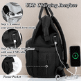 thumbnail image 6 of Camo Diaper Bag Backpack for Dad and Mom with USB Charging Port Stroller Straps and Insulated Pocket,army military Travel Nappy Backpack (Black), 6 of 15