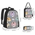 thumbnail image 2 of Disketp Cute Geese Mochila Estampada de Gran Capacidad con Lonchera y Estuche, Set de 3 Piezas para Estudiantes, 2 of 7
