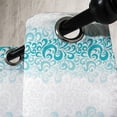 thumbnail image 3 of Ambesonne Abstract Grommet Curtain, Floral Classic Design, 50" x 108", Teal Turquoise White, 3 of 6