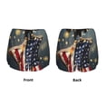 thumbnail image 6 of Uemuo North American Bald Eagle1 Pattern Women's Athletic Shorts High Waisted Running Shorts with Liner Pockets Gym Elastic Workout Shorts-, 6 of 9