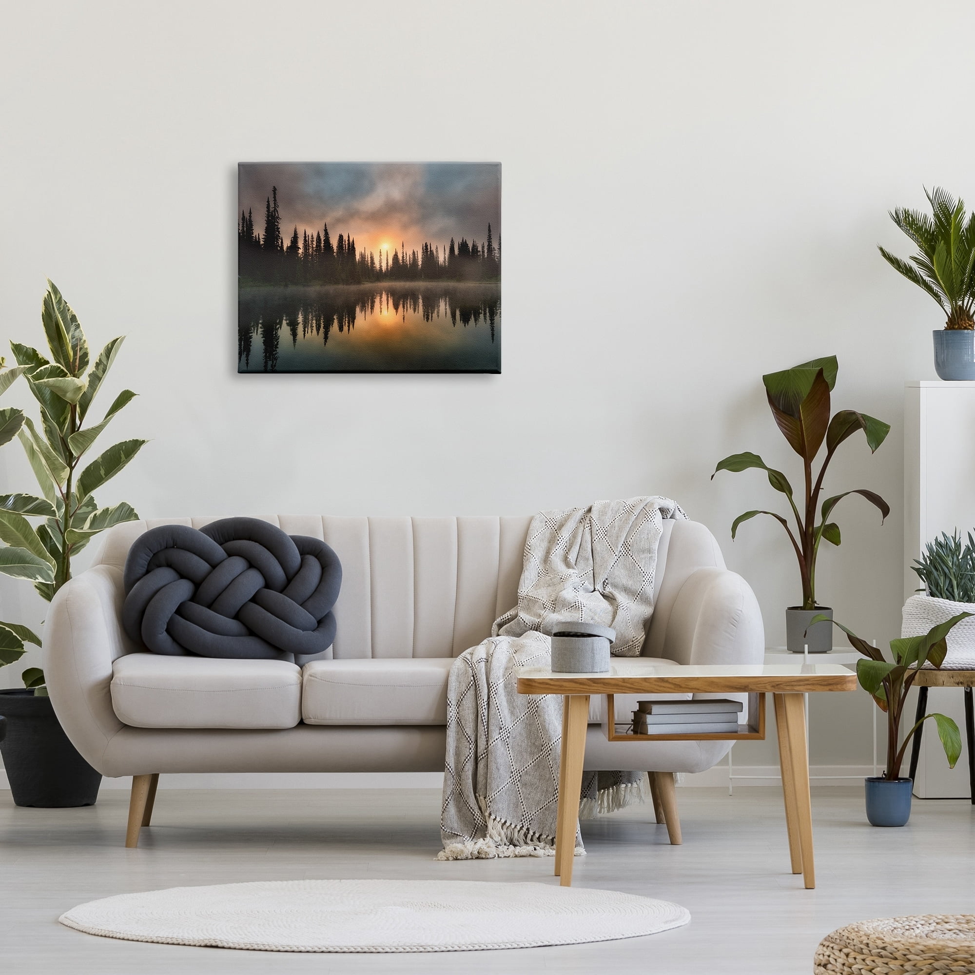 Stupell Industries Sunrise Lake Reflection Horizon Coastal Photography Gallery Wrapped Canvas Print Wall Art