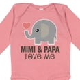 thumbnail image 4 of Inktastic Mimi and Papa Love Me Elephant Boys or Girls Long Sleeve Baby Bodysuit, 4 of 5