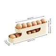 thumbnail image 3 of JingChun Collapsible Egg Holder for Fridge, 2 Tier Rolling Egg Dispenser for Refrigerator, Save Space Egg Organizer Tray, Keep Fresh Egg Storage Container for Kitchen, 3 of 5