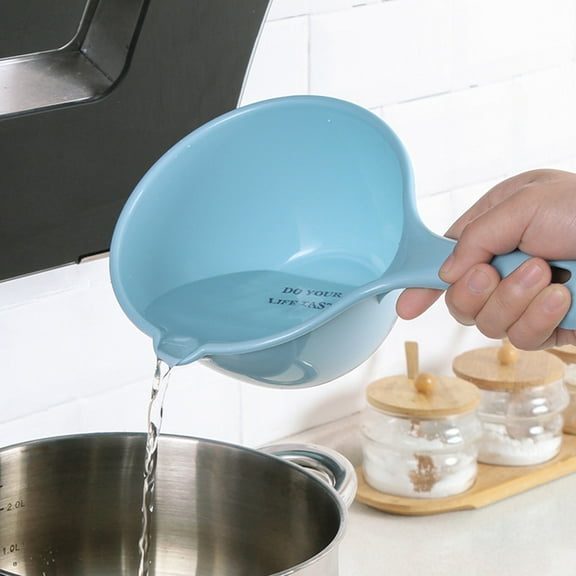 Supvox Plastic Water Dipper Blue Water Ladle for Home Kitchen Bathing and Flower Care