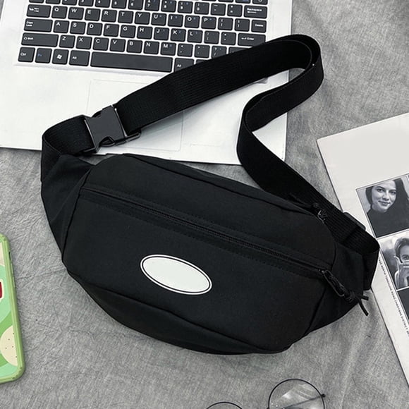 Korean-style Unisex Chest Bag Concise Outdoor Crossbody Bag Casual Sports Phone Waist Bag Nylon Shoulder Bag