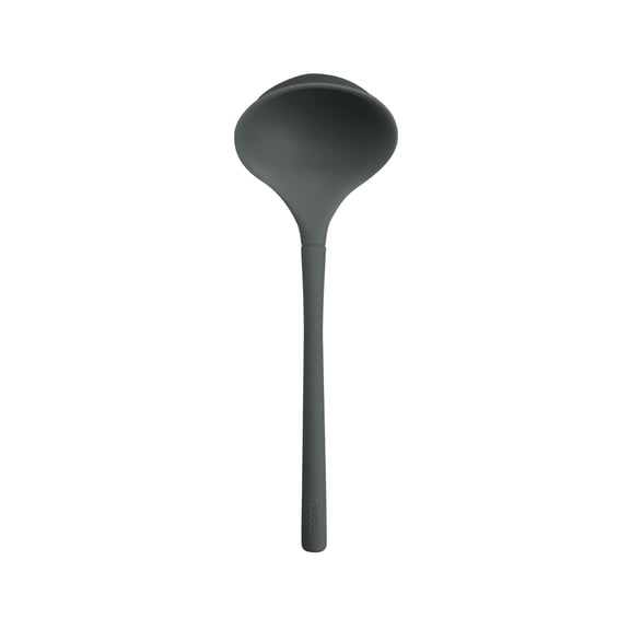 Tovolo Flex-Core Small Silicone Ladle, Sauce and Gravy Spoon, Charcoal Gray