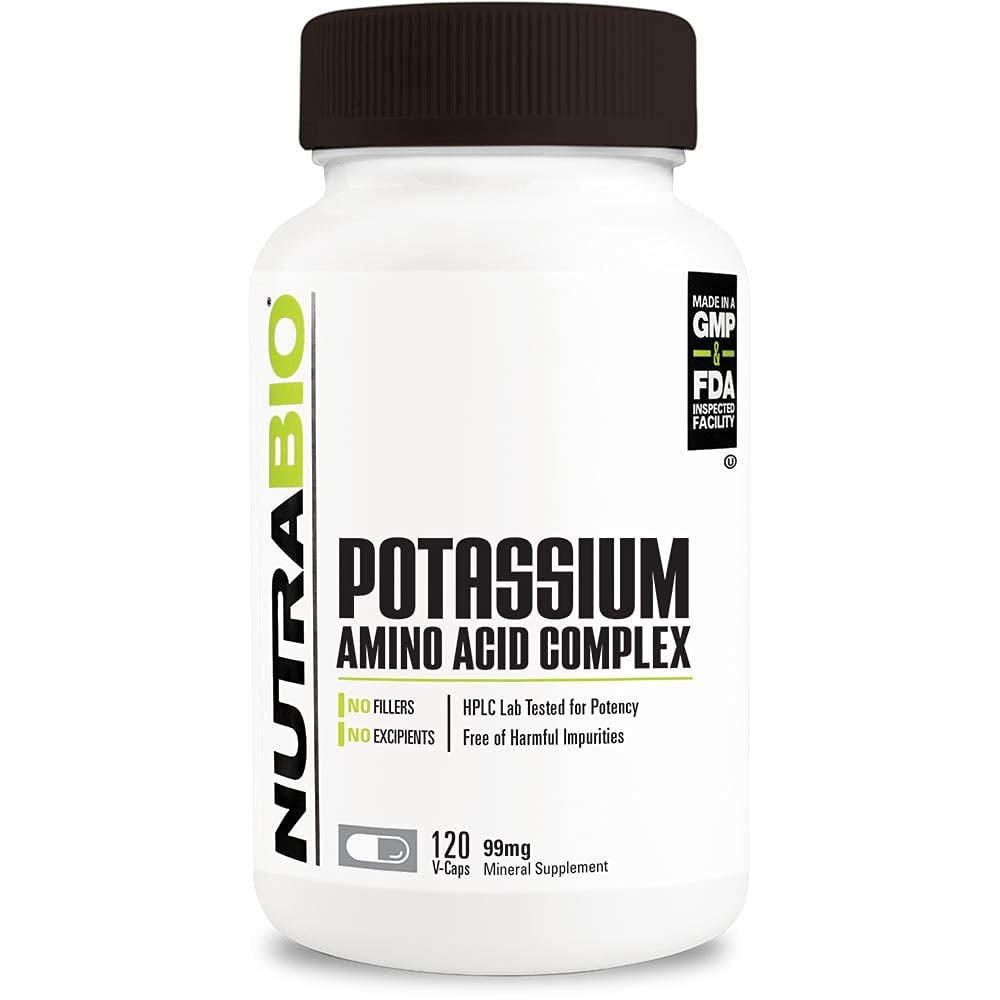 NutraBio Potassium Complex, Potassium Supplement for Healthy Heart
