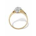 thumbnail image 2 of PalmBeach Jewelry Pave Cluster Ring with Diamond Accent, 18K Gold-Plated Sterling Silver, 2 of 6